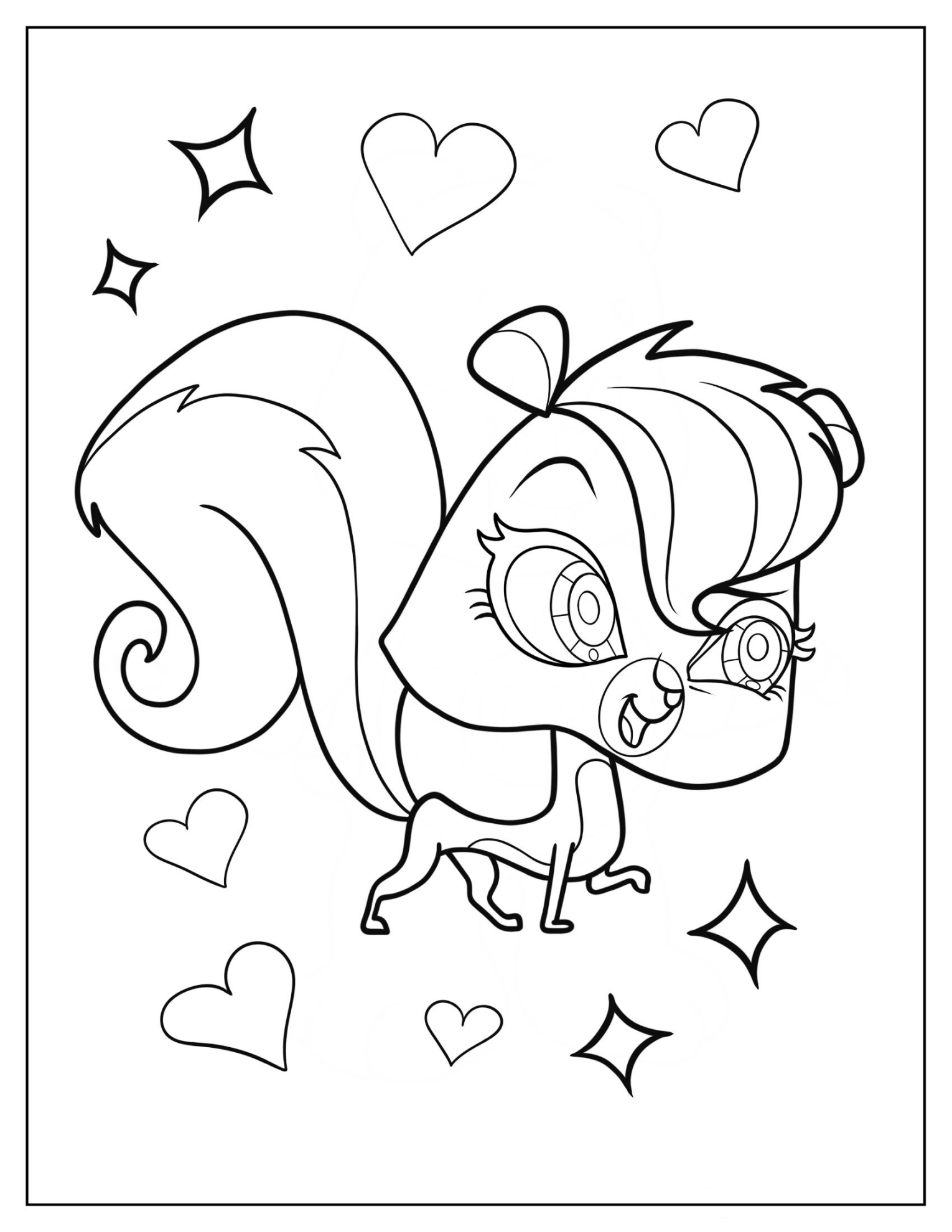 Cute Pepper Clark Littlest Pet Shop Coloring Sheet