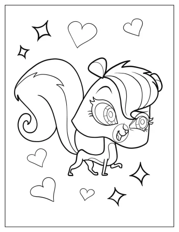 Cute Pepper Clark Littlest Pet Shop Coloring Sheet