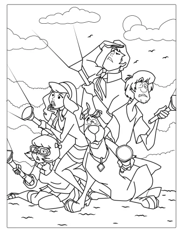Coloring Page Of Mystery Inc Characters