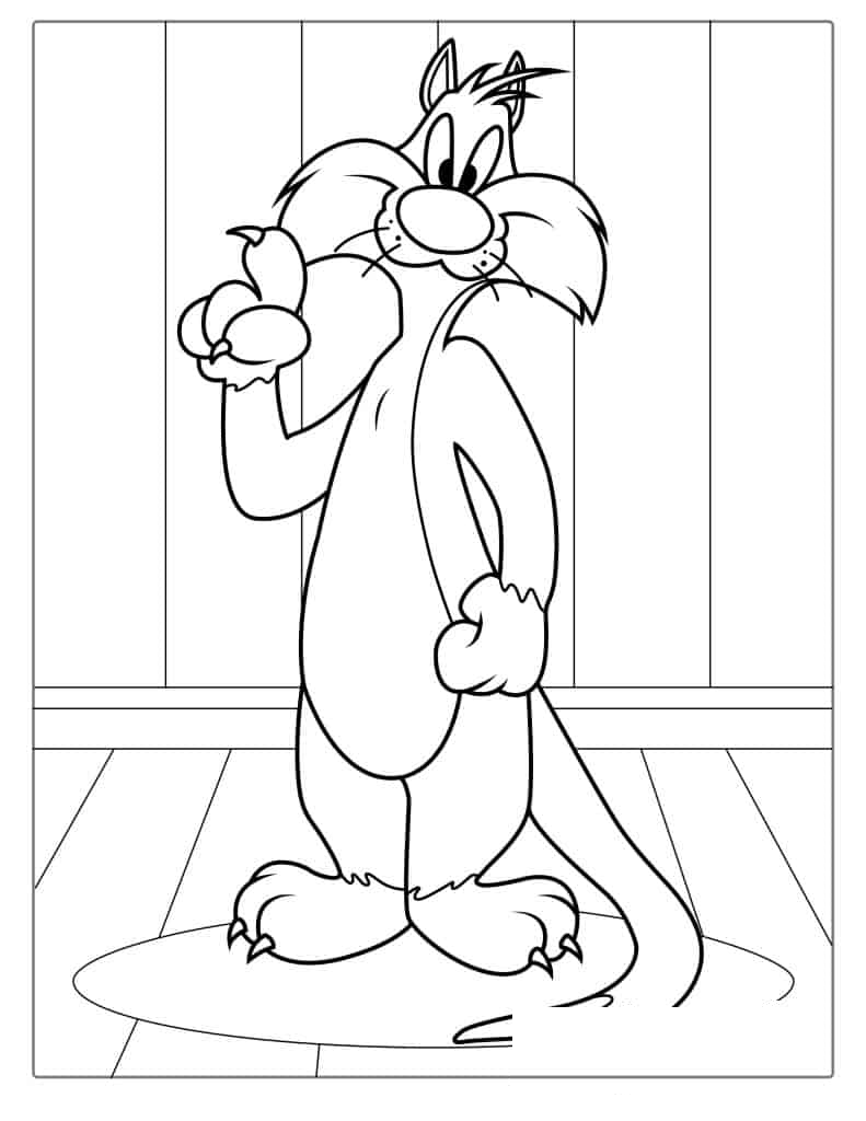 Sylvester The Cat Coloring Sheet