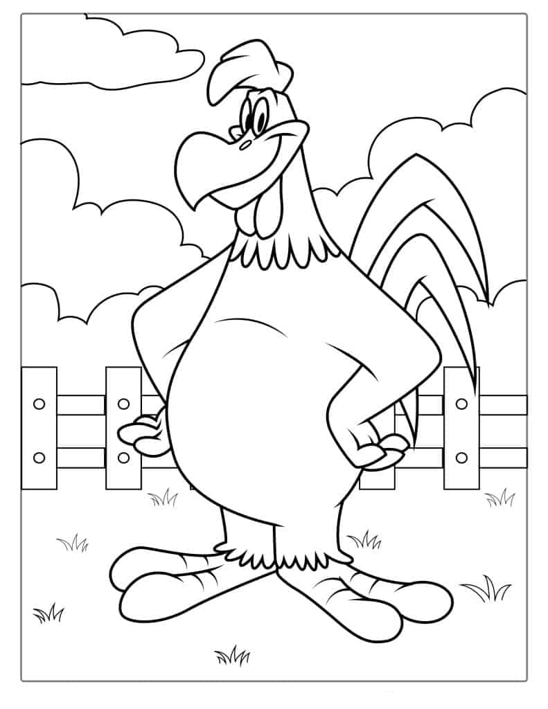 Foghorn Leghorn Rooster Coloring Sheet