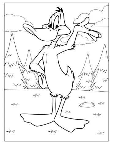 Daffy Duck Coloring Page For Kids