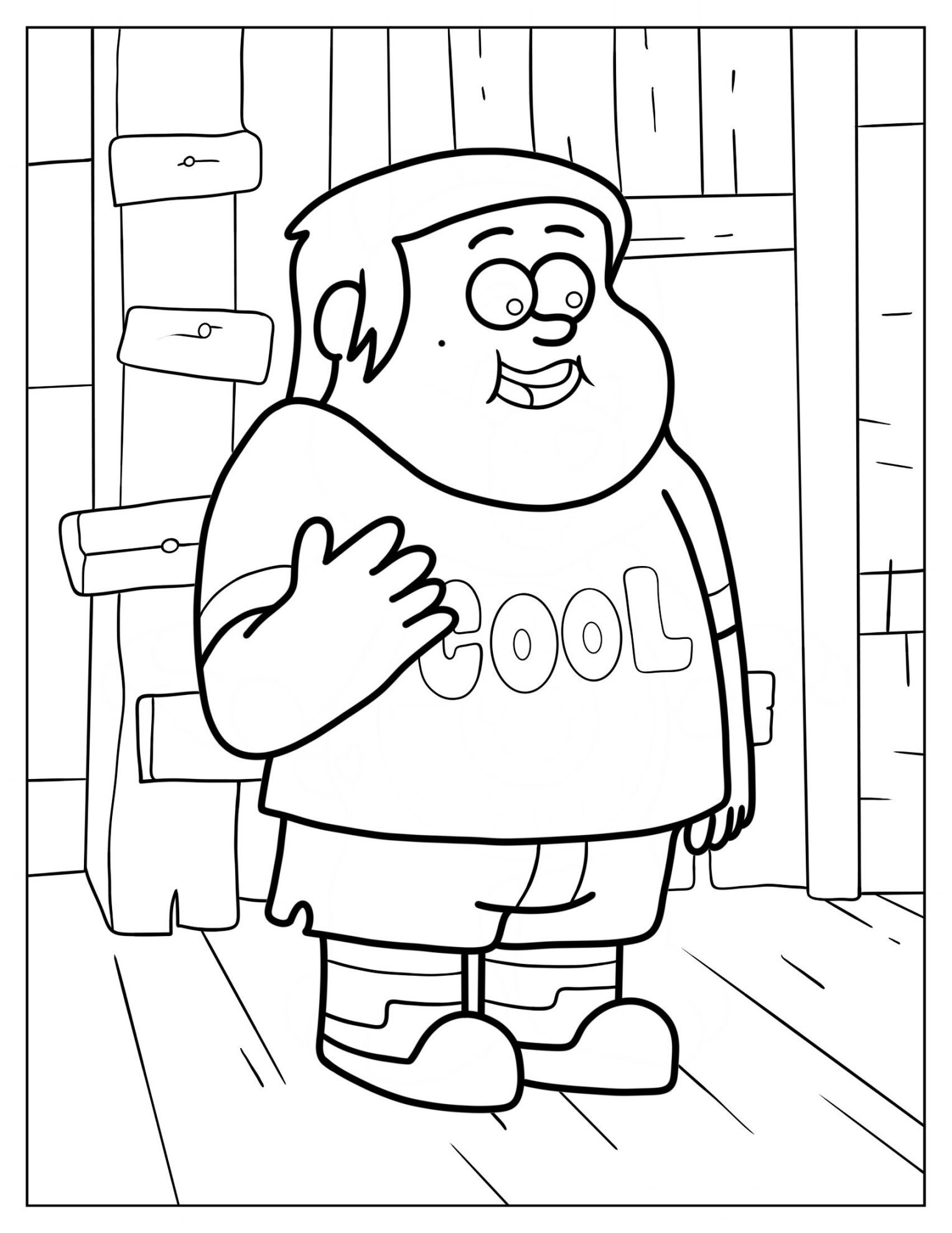 Branden Boy Version Of Grenda Gravity Falls Coloring Page