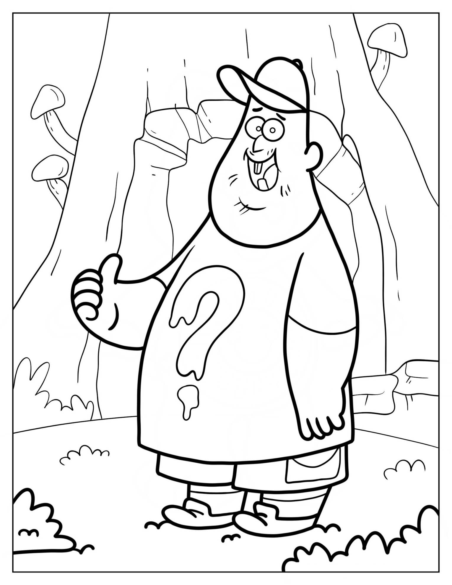 Soos Ramirez Giving Thumbs Up Coloring Page