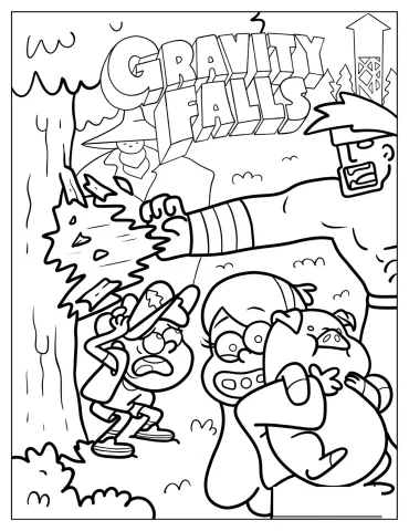 Gravity Falls Even Stranger Cover With Dipper, Mabel, and Waddles