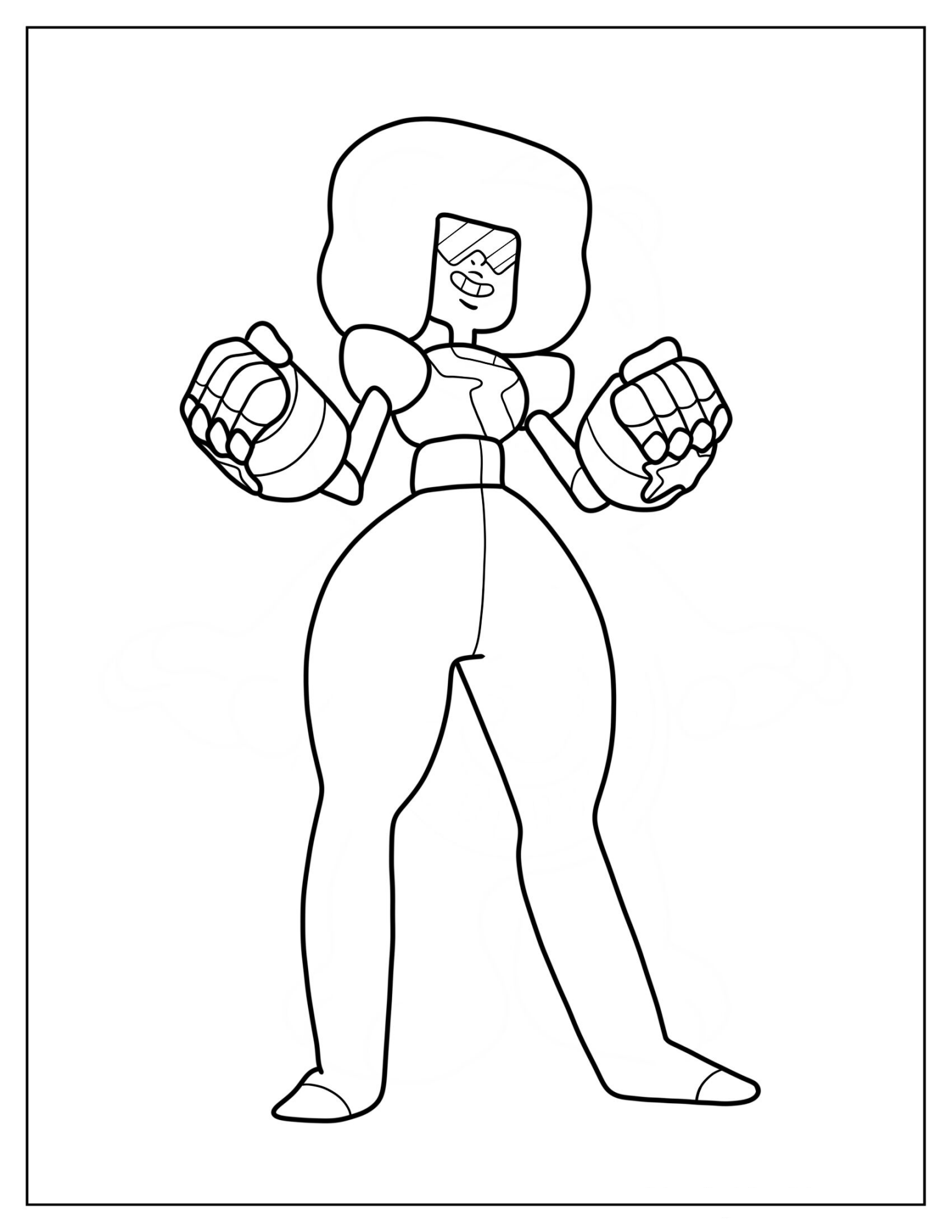 Simple Garnet Coloring Sheet For Preschoolers
