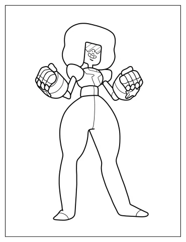 Simple Garnet Coloring Sheet For Preschoolers
