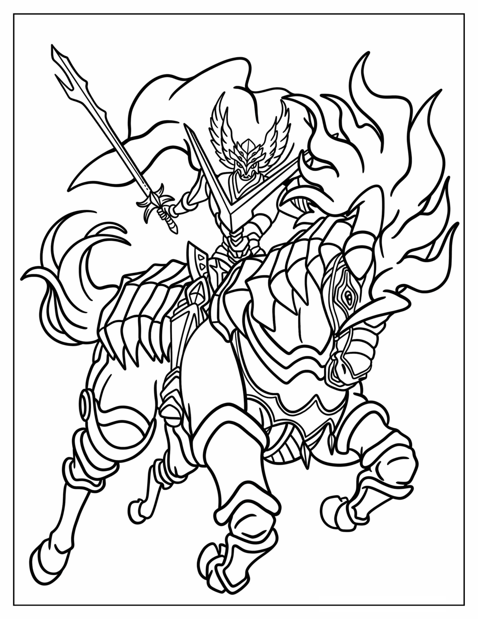 Detailed Beyblade Burst Turbo Valtryek Coloring Sheet