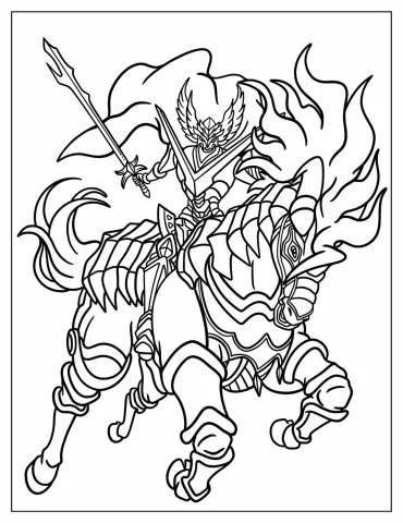 Detailed Beyblade Burst Turbo Valtryek Coloring Sheet