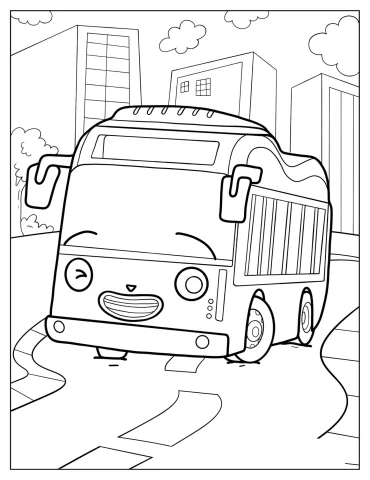 Peanut Winking While On The Road Coloring Sheet