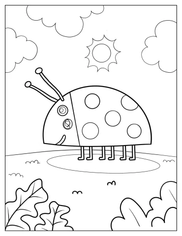 Gaston Standing Under The Sun Coloring Sheet For Preschoolers