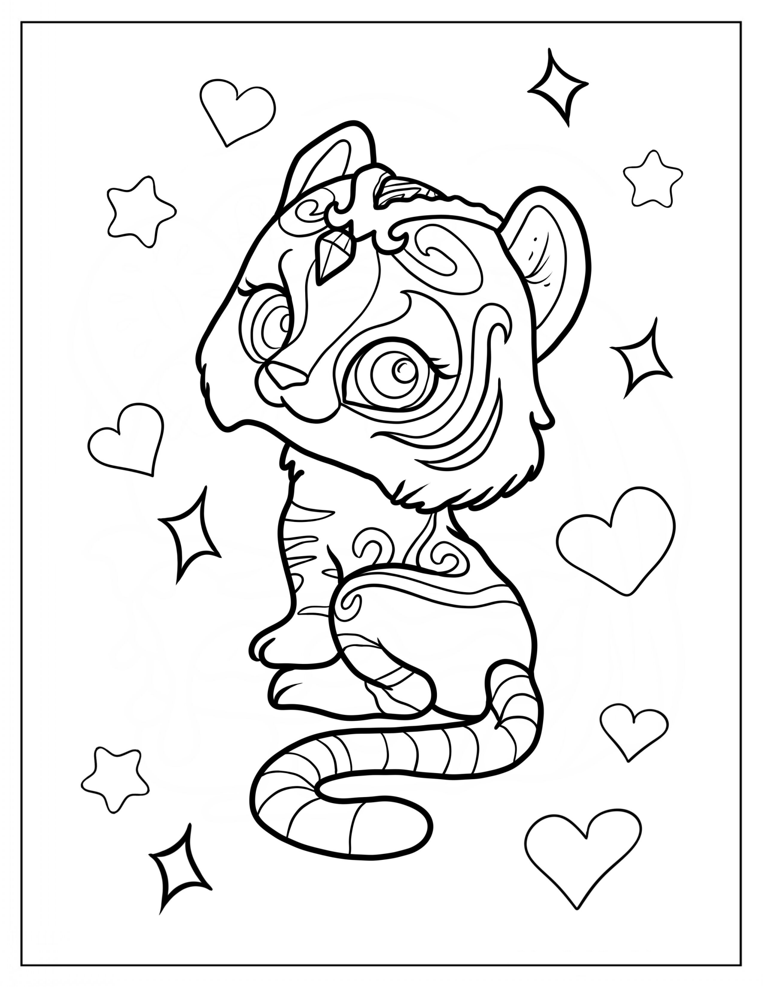 Pretty Nahal Sitting Coloring Sheet
