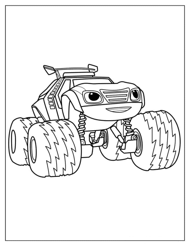 Easy Watts Monster Machine Coloring in for Preschoolers