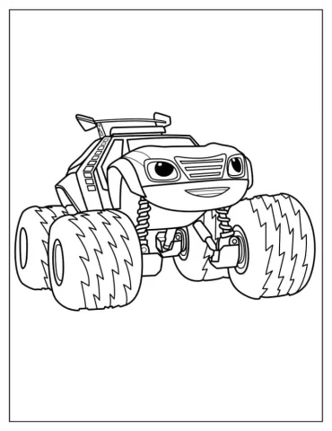 Easy Watts Monster Machine Coloring in for Preschoolers