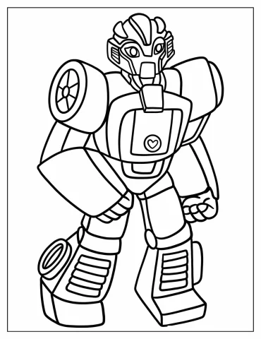 Rescue Bots Bumblebee Coloring Sheet For Preschoolers