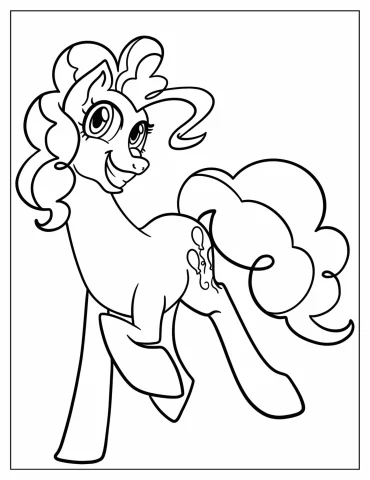 Simple Adult Pinkie Pie Coloring Page