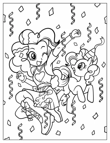 Equestria Girls Pinkie Pie With Pony Pinkie Pie