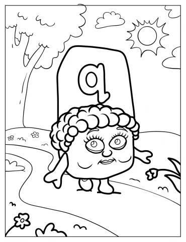 Grandma Alphablock Letter Q Walking Through A Park