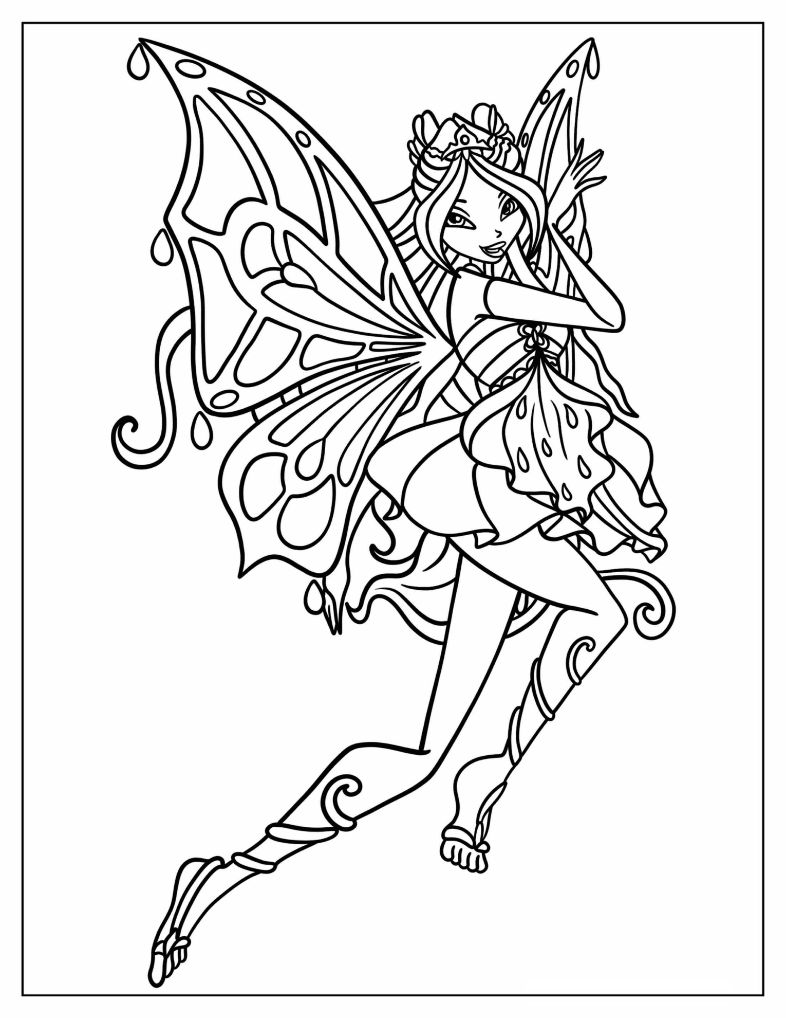 Flora Enchantrix Coloring Page
