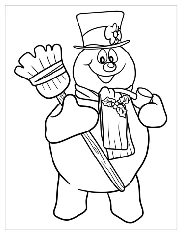 Coloring Sheet Of Frosty The Snowman