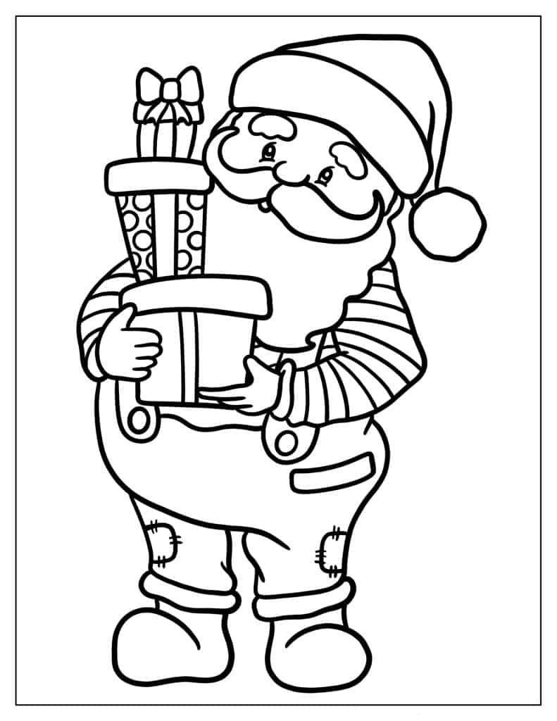 Santa Claus Holding Gifts For Children