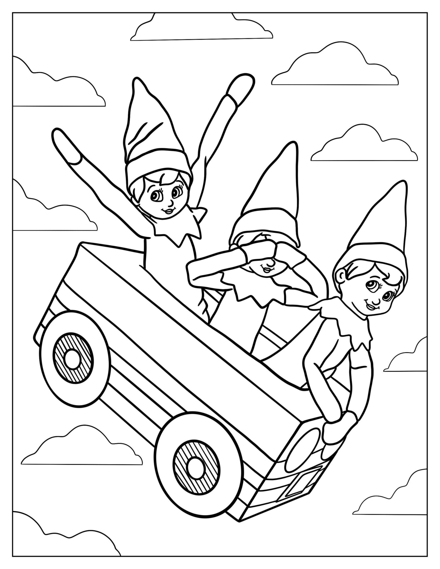 Three Naughty Elves On The Shelf