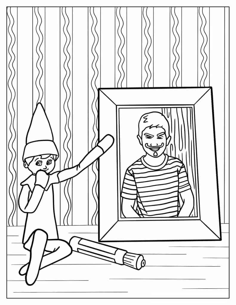 Mischievous Elf On The Shelf Pulling a Prank