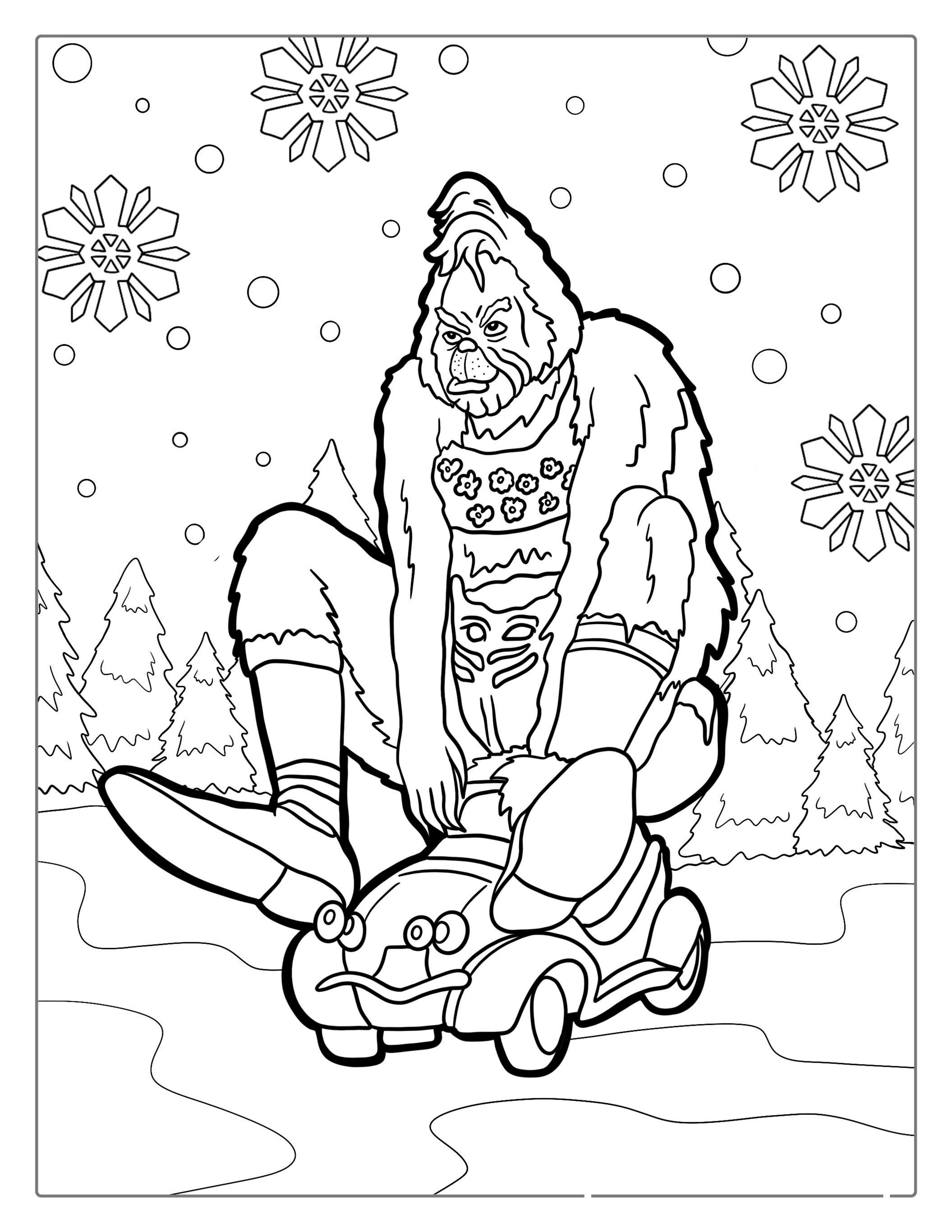 The Grinch Riding On Small Car In Whoville