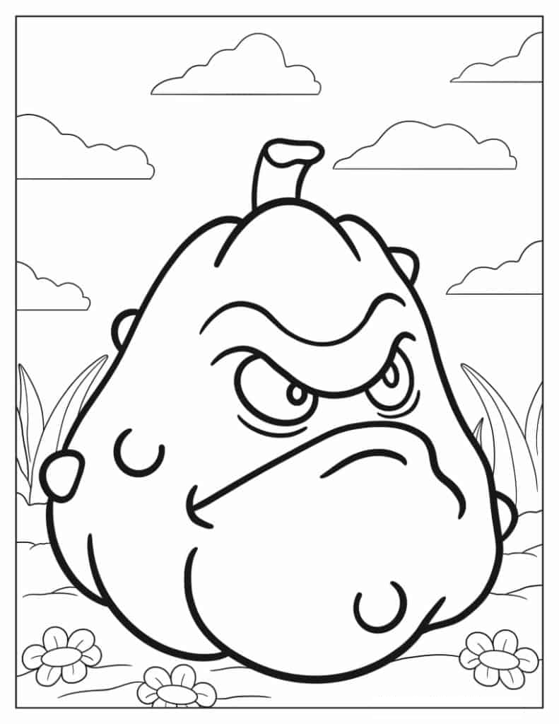 Squash Vegetable To Color