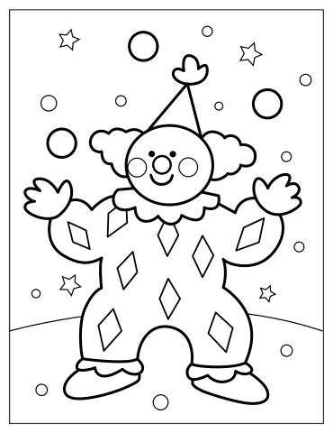 Cute Juggling Clown