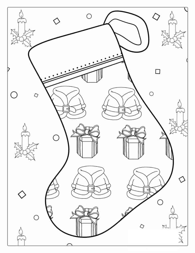 Santa Themed Christmas Stocking