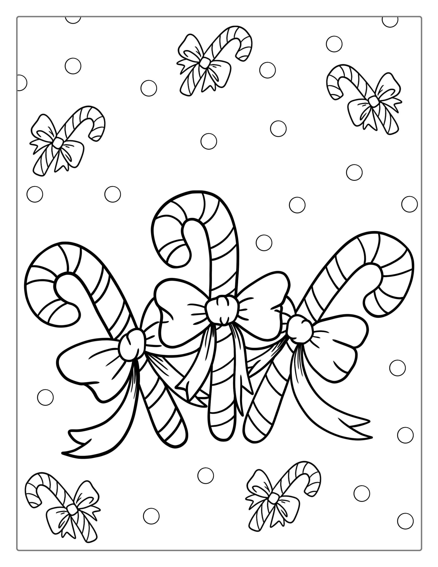 Three Candy Cane Sticks To Color