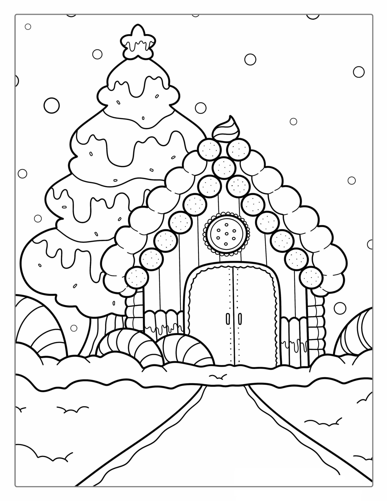 Christmas Tree With Gingerbread House