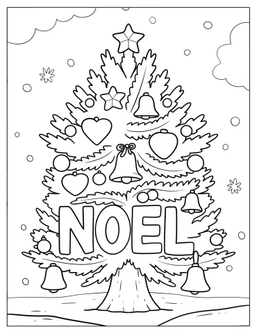 Christmas Tree with Noel Word
