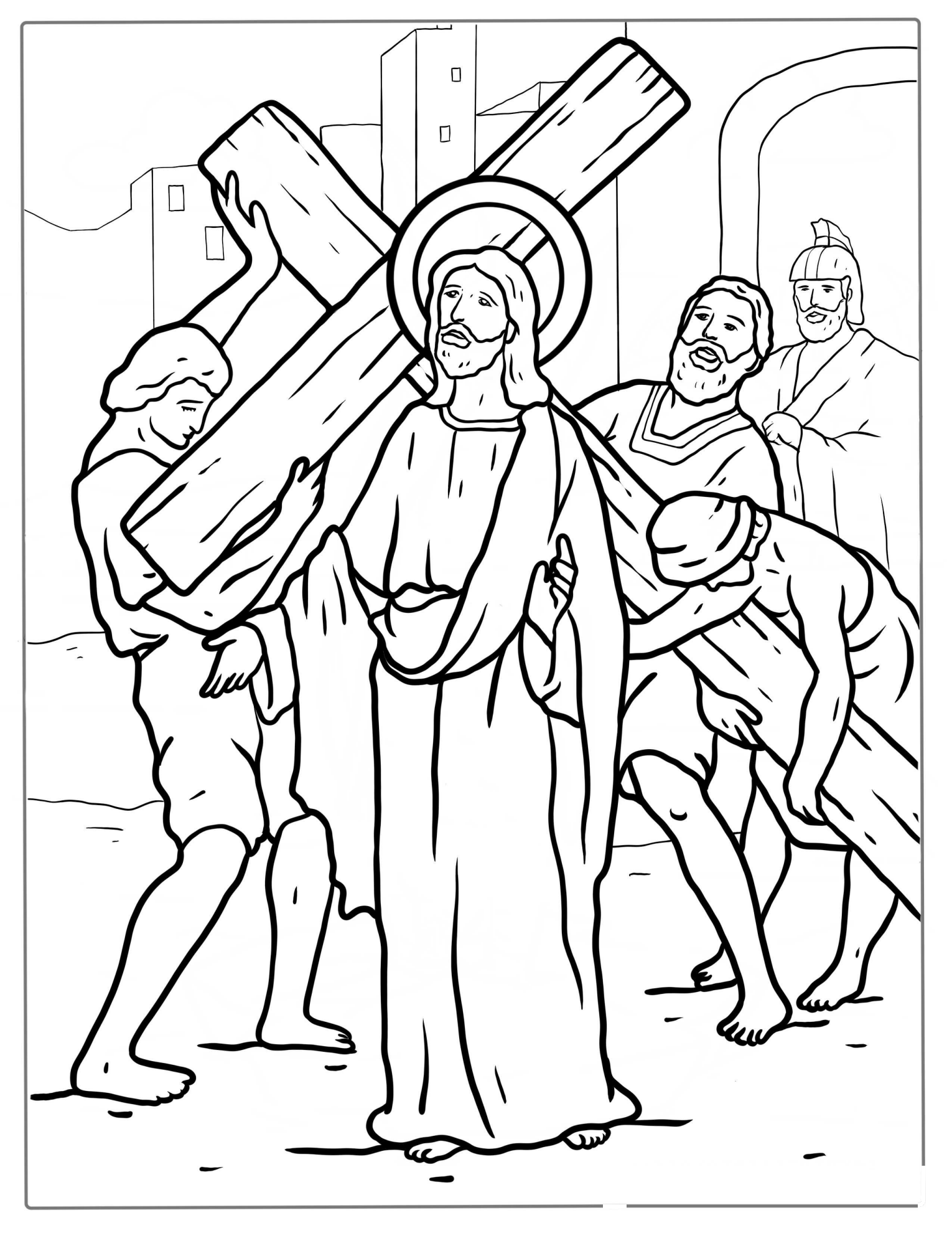 Stations Of The Cross Coloring Sheet