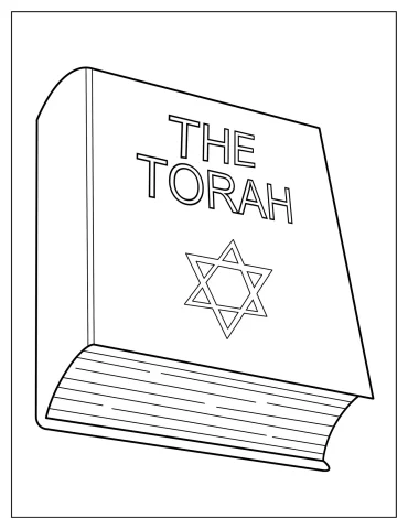 Easy The Torah Book Coloring Sheet For Kids