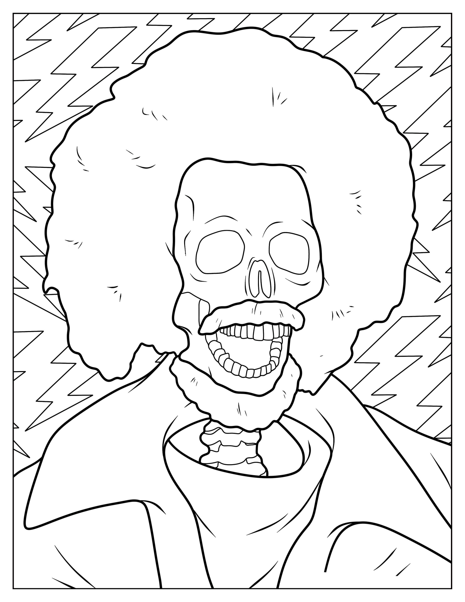 Home Alone Electrocuted Skeleton Coloring Sheet