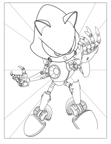Metal Sonic Coloring Page