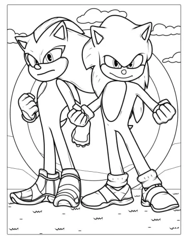 Sonic And Knuckles Coloring Sheet