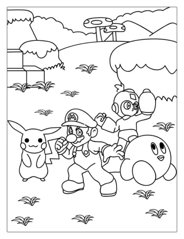 Super Smash Bros Coloring Page