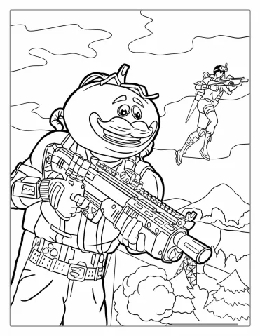 Fortnite Tomato Head Skin Coloring Sheet