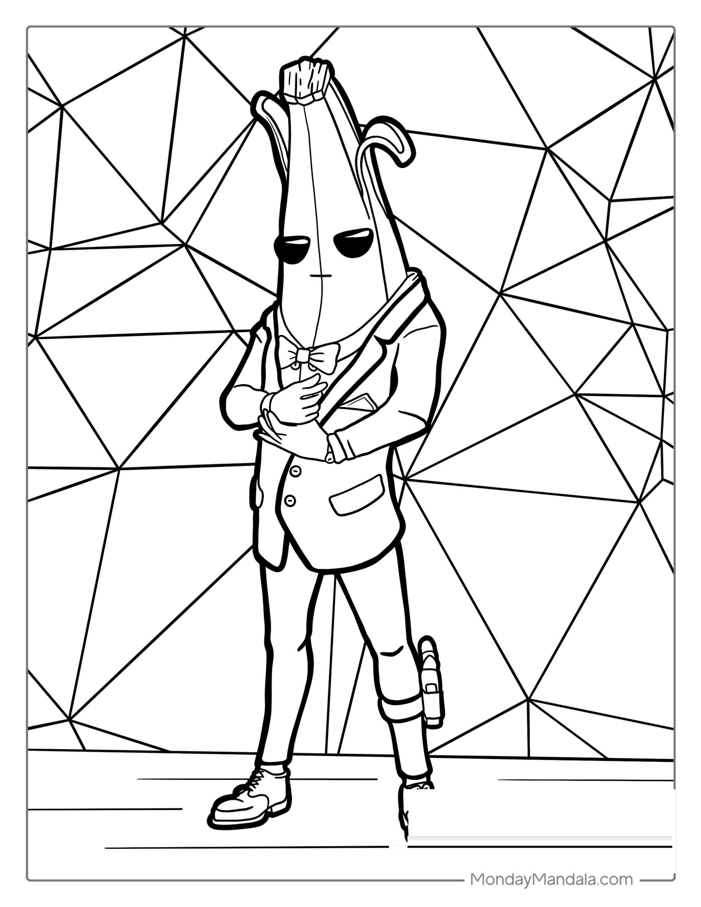 Fortnite Peely Wearing Suit