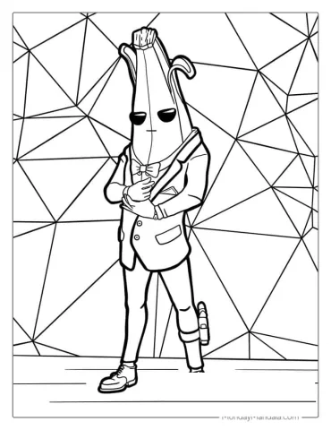 Fortnite Peely Wearing Suit