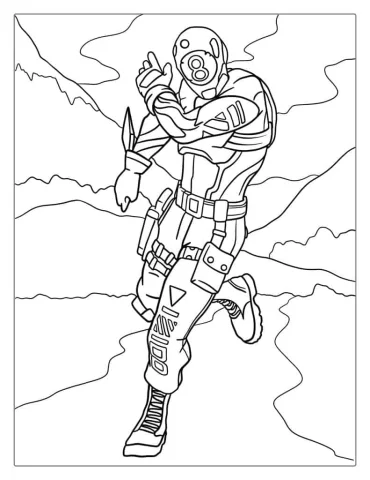 Fortnite 8-Ball Character Coloring Page