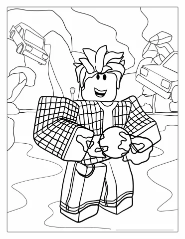 Black Hole Roblox Coloring Page