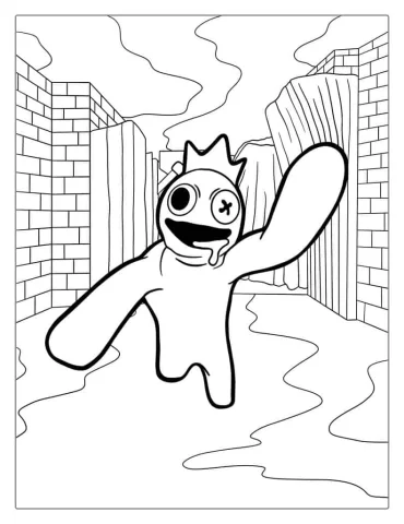 Coloring Page Of Roblox Rainbow Friends