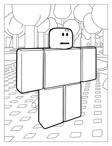 Roblox Guy Coloring Page For Kids
