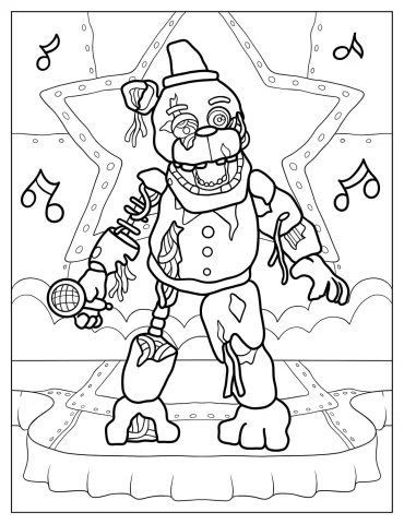 Extra Withered Freddy Holding Microphone