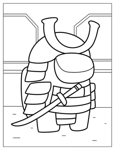 Among Us Samurai Skin