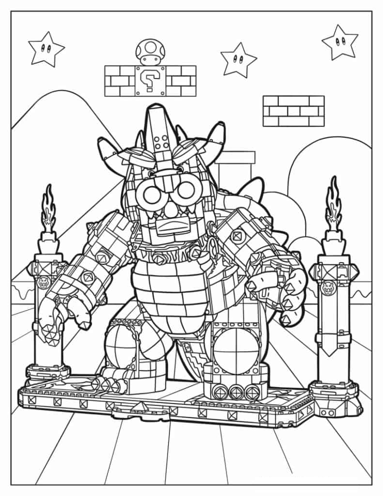 Lego Bowser To Color